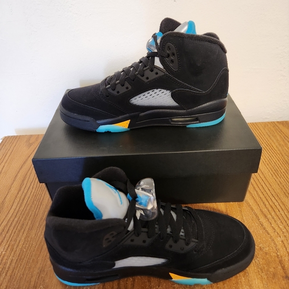Air Jordan 5 Retro Aquatone Taxi sz 5y - Picture 4 of 9